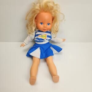 Vintage 1983 Fisher-Price My Friend Mandy Cheerleader Vinyl & Cloth Baby Doll